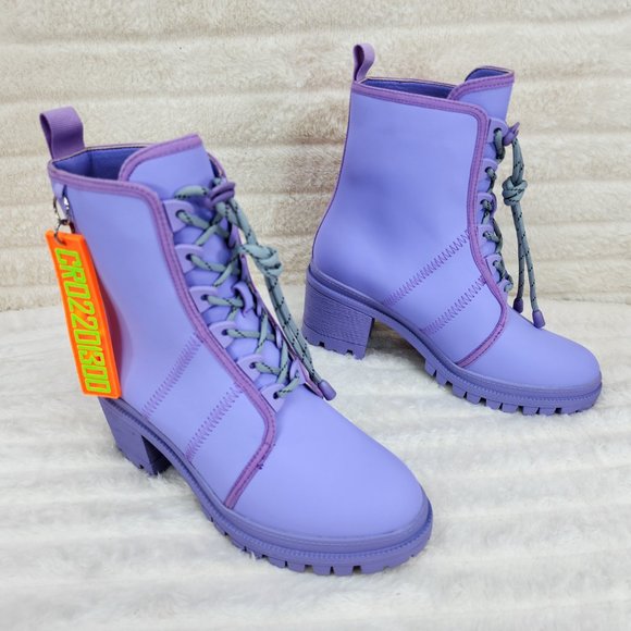 Cape Robbin Stellar Water Resistant Ankle Boots Purple - Picture 5 of 5